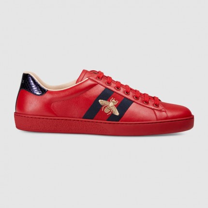 Gucci Ace embroidered snake sneaker red 429446 