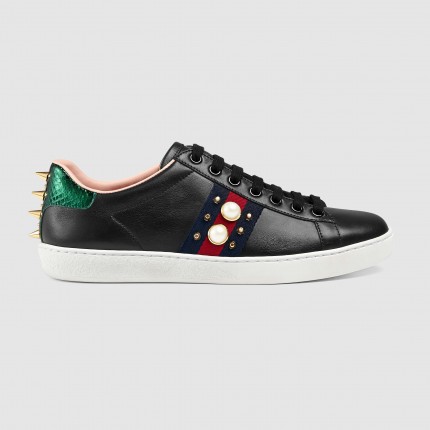 Gucci Ace studded leather sneaker black 431887