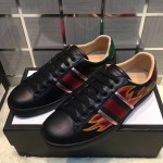 Gucci Ace sneaker with flames black 440724