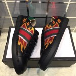 Gucci Ace sneaker with flames black 440724