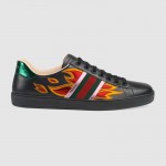 Gucci Ace sneaker with flames black 440724