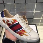 Gucci Ace sneaker with flames white 440724