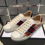 Gucci Ace sneaker with flames white 440724