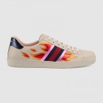 Gucci Ace sneaker with flames white 440724