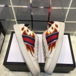 Gucci Ace sneaker with flames white 440724