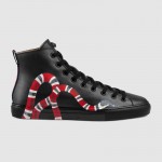 Gucci Leather high-top with snake shoes 473770