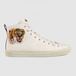 Gucci Leather high-top with tiger white 478337