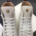 Gucci Leather high-top with tiger white 478337