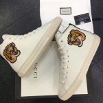 Gucci Leather high-top with tiger white 478337