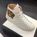 Gucci Leather high-top with tiger white 478337