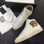 Gucci Leather high-top with tiger white 478337