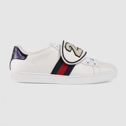 Gucci Ace sneaker with removable patches white 481151