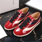 Gucci Falacer patent leather sneaker with Web 483267