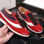 Gucci Falacer patent leather sneaker with Web 483267