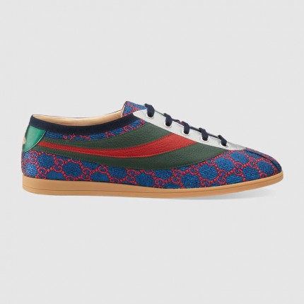 Gucci Falacer lurex GG sneaker with Web 492738