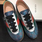 Gucci Falacer lurex GG sneaker with Web 492738