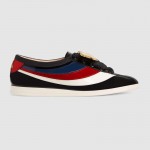 Gucci Falacer patent leather sneaker with Web 493687