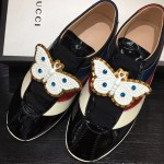 Gucci Falacer patent leather sneaker with Web 493687