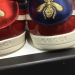 Gucci Falacer patent leather sneaker with Web 493692