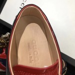 Gucci Falacer patent leather sneaker with Web 493692