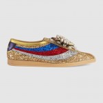 Gucci Falacer glitter sneaker with Web 494609