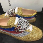 Gucci Falacer glitter sneaker with Web 494609