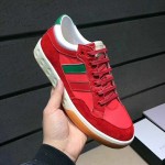 Gucci Leather and nylon sneaker red 494761