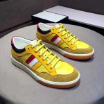 Gucci Leather and nylon sneaker yellow 494761