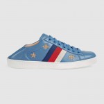 Gucci Ace sneaker with bees and stars blue 497125