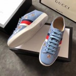 Gucci Ace sneaker with bees and stars blue 497125