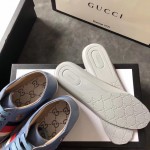 Gucci Ace sneaker with bees and stars blue 497125