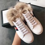 Gucci Ace sneaker with wool white 498199