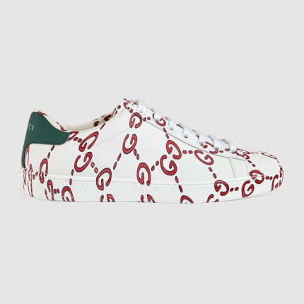 Gucci Ace sneaker with GG print white 498216