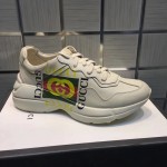 Gucci rhyton gucci logo leather sneaker 500878