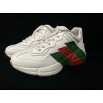 Gucci Rhyton Web print leather sneaker white 523535