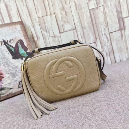 Gucci Soho leather disco bag beige 308364