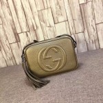 Gucci Soho leather disco bag champagne-gold 308364