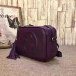 Gucci Soho leather disco bag dark purple 308364