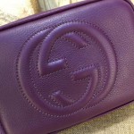 Gucci Soho leather disco bag dark purple 308364