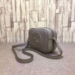 Gucci Soho leather disco bag light grey 308364