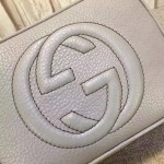 Gucci Soho leather disco bag light grey 308364