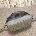 Gucci Soho leather disco bag light grey 308364