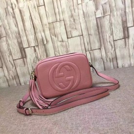 Gucci Soho leather disco bag pink 308364