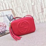 Gucci Soho leather disco bag red 308364