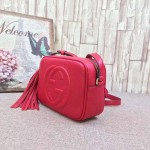 Gucci Soho leather disco bag red 308364