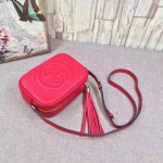 Gucci Soho leather disco bag red 308364