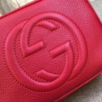 Gucci Soho leather disco bag red 308364