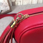 Gucci Soho leather disco bag red 308364