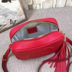 Gucci Soho leather disco bag red 308364