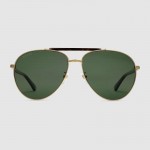 Gucci aviator metal sunglasses 461665 tortoiseshell